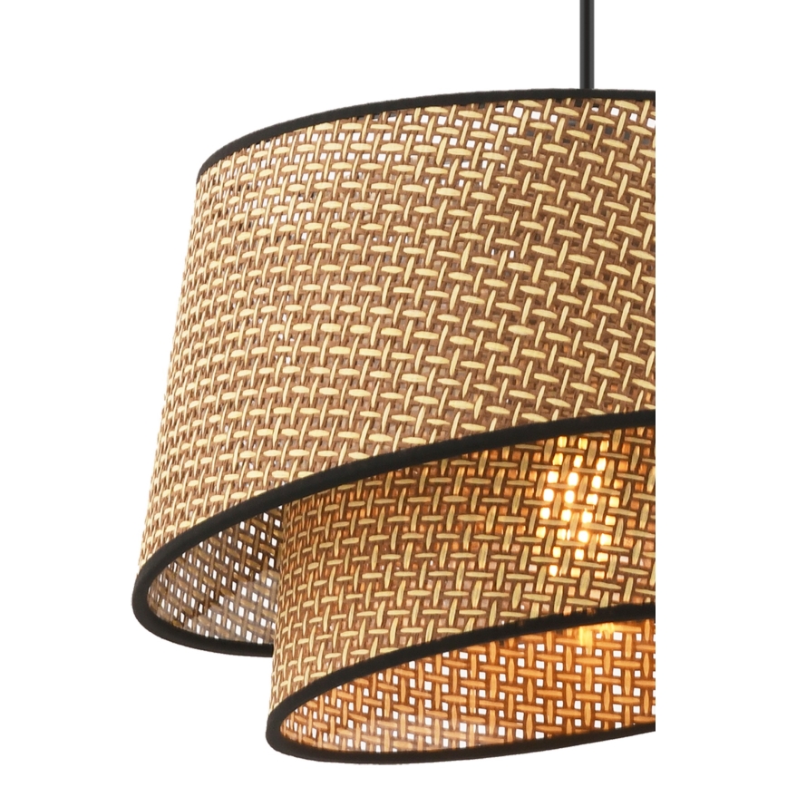 Hanglamp BARETTE 1xE27/60W/230V bruin/zwart