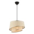 Hanglamp BARETTE 1xE27/60W/230V crème/glanzend chroom