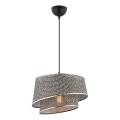 Hanglamp BARETTE 1xE27/60W/230V grijs/glanzend chroom