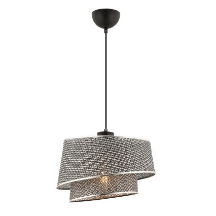 Hanglamp BARETTE 1xE27/60W/230V grijs/glanzend chroom