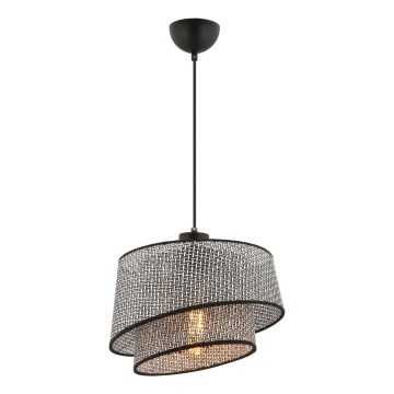 Hanglamp BARETTE 1xE27/60W/230V grijs/zwart