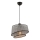 Hanglamp BARETTE 1xE27/60W/230V grijs/zwart