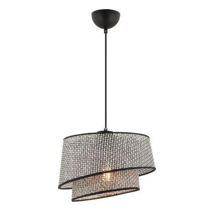 Hanglamp BARETTE 1xE27/60W/230V grijs/zwart