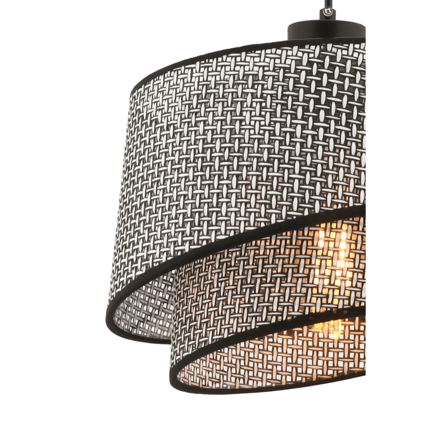 Hanglamp BARETTE 1xE27/60W/230V grijs/zwart