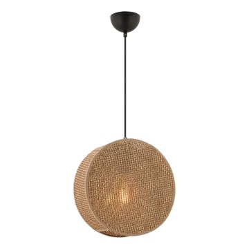 Hanglamp BIG DRUM aan kabel, 1xE27/60W/230V, bruin