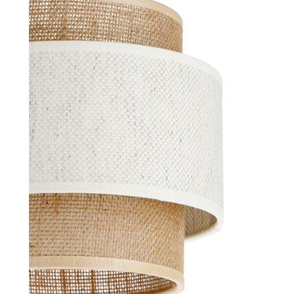 Hanglamp BOHO aan snoer 2xE27/60W/230V crème/jute