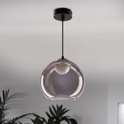 Hanglamp BRIN 1xG9/15W/230V rookzwart