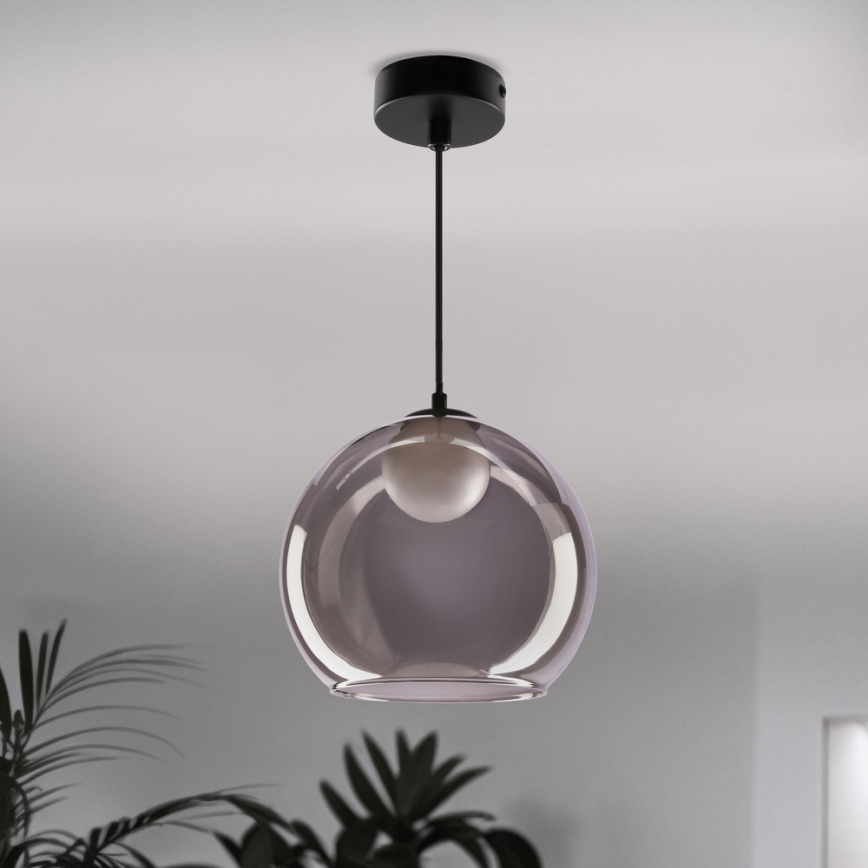 Hanglamp BRIN 1xG9/15W/230V rookzwart