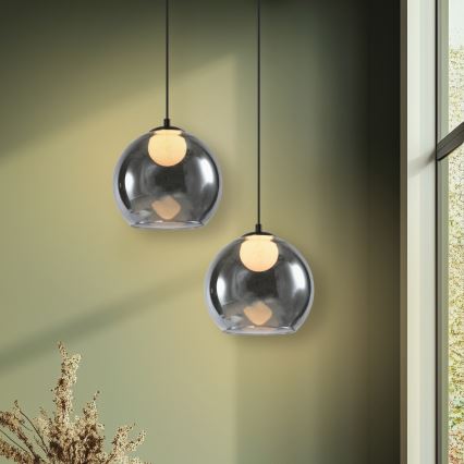 Hanglamp BRIN 1xG9/15W/230V rookzwart