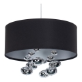 Hanglamp BUBBLE aan kabel, 1x E27 (max. 60 W), 230 V, Ø 40 cm, zwart