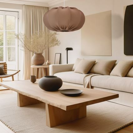 Hanglamp CAFEE 1xE27/40W/230V Ø 52 cm bruin