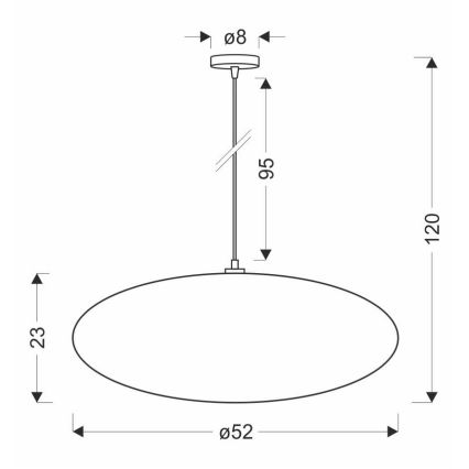 Hanglamp CAFEE 1xE27/40W/230V Ø 52 cm bruin