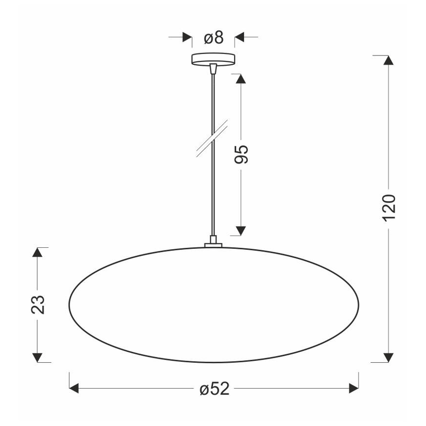 Hanglamp CAFEE 1xE27/40W/230V Ø 52 cm bruin