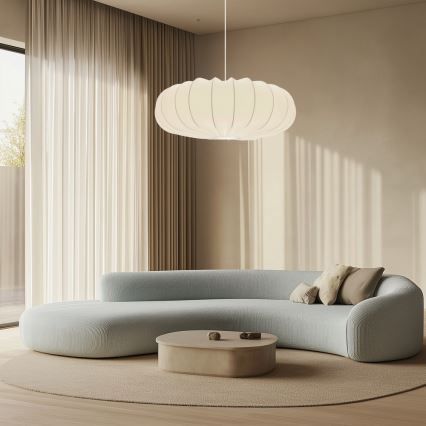 Hanglamp CAFEE 1xE27/40W/230V Ø 66 cm wit