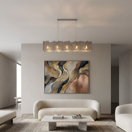 Hanglamp CAMO aan kabel 5xE27/15W/230V beige