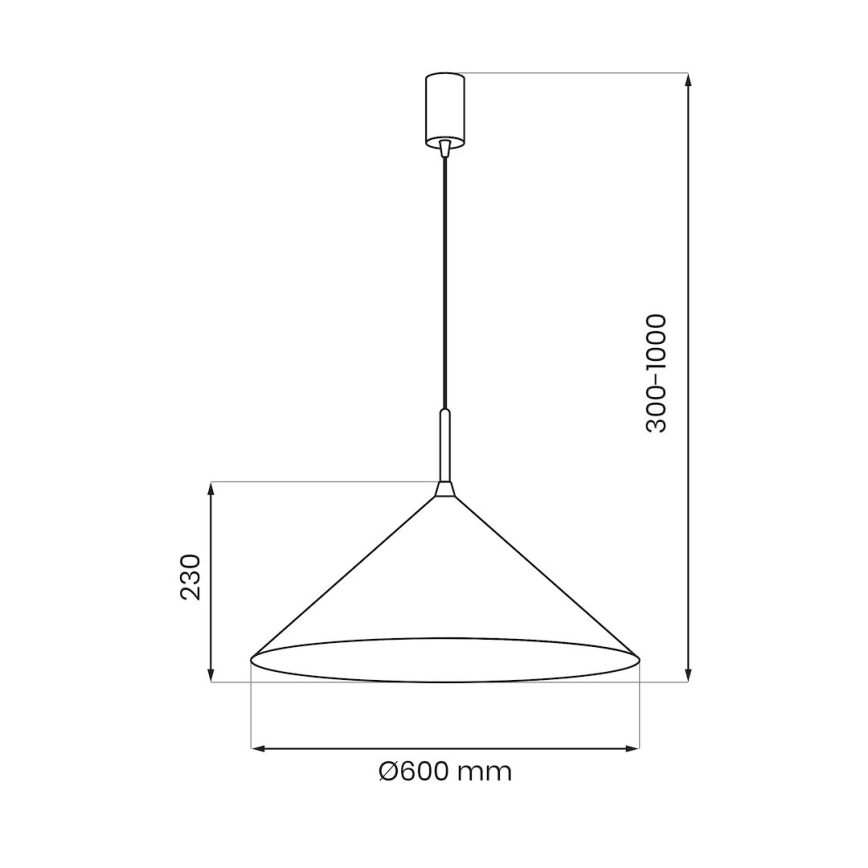 Hanglamp CAPITAL met kabel 1xGX53/15W/230V Ø 60 cm beige