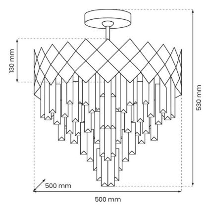 Hanglamp CARISMA 9xE14/40W/230V goud