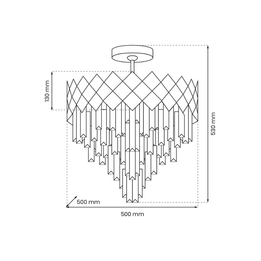 Hanglamp CARISMA 9xE14/40W/230V goud