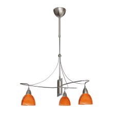 Hanglamp CARRAT mat chroom/chroom/oranje