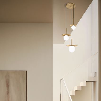 Hanglamp CHITA 3xG9/5W/230V goud