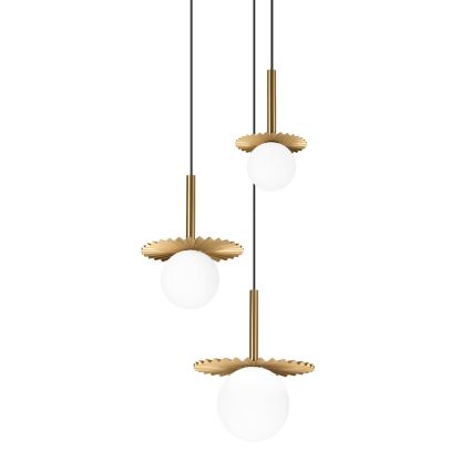 Hanglamp CHITA 3xG9/5W/230V goud