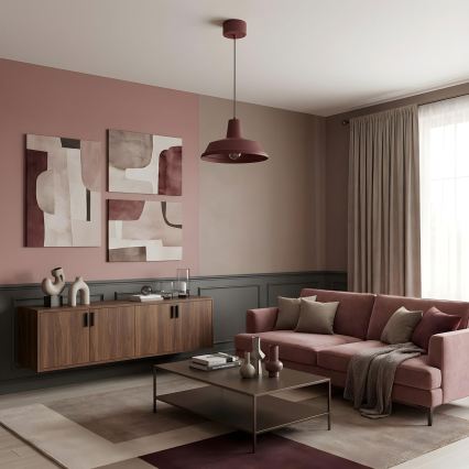 Hanglamp CLASS met kabelophanging 1xE27/15W/230V bordeaux
