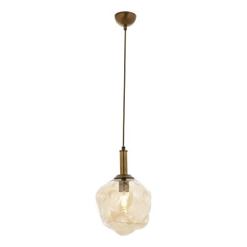 Hanglamp CRUMPLED 1xE27/40W/230V brons/beige