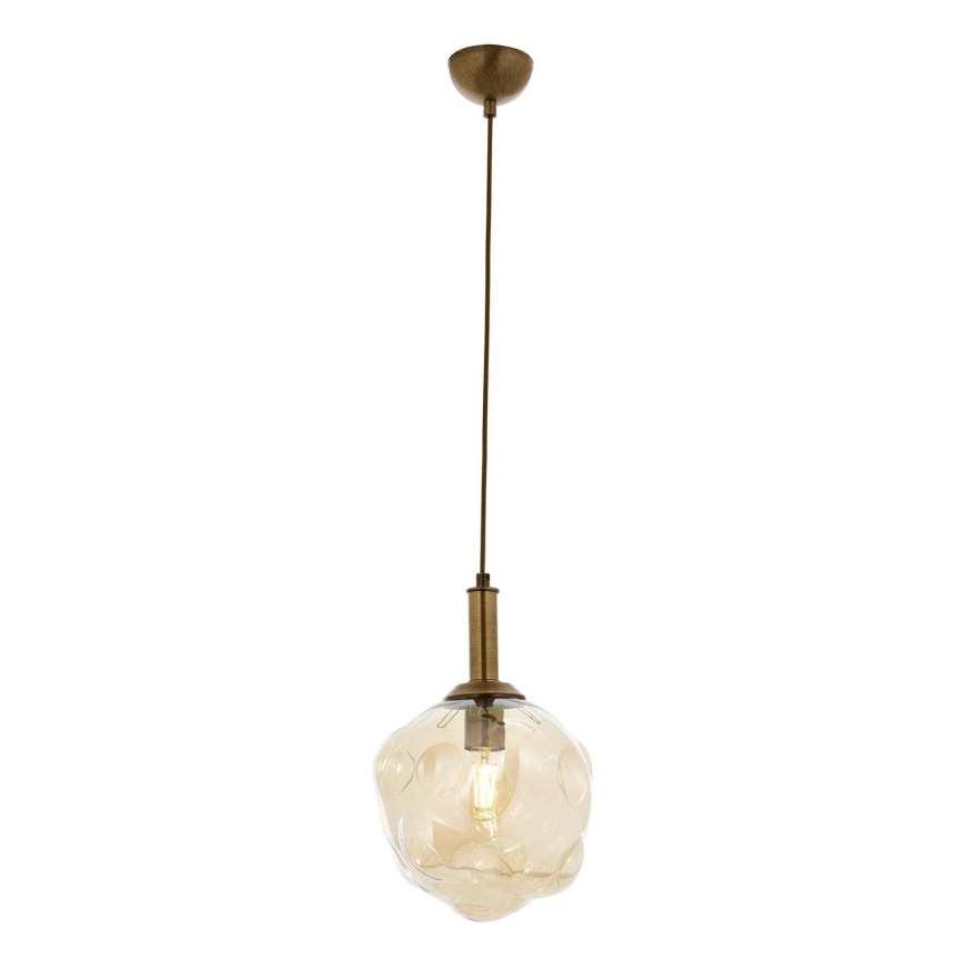 Hanglamp CRUMPLED 1xE27/40W/230V brons/beige