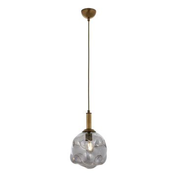 Hanglamp CRUMPLED 1xE27/40W/230V brons/smoke