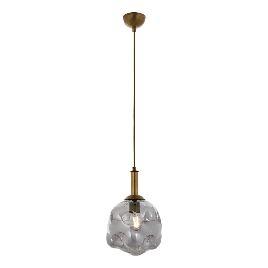 Hanglamp CRUMPLED 1xE27/40W/230V brons/smoke