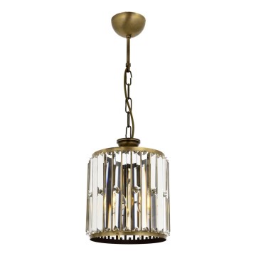 Hanglamp CRYSTALLINE 1xE27/6W/230V brons