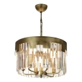 Hanglamp CRYSTALLINE 6xE27/40W/230V brons