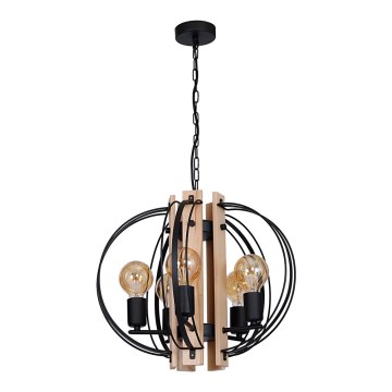 Hanglamp DALVIN 5xE27/60W/230V zwart