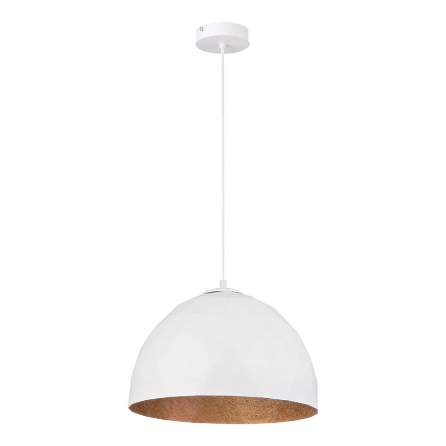 Hanglamp DIAMENT 1xE27/60W/230V d. 35 cm wit/koper