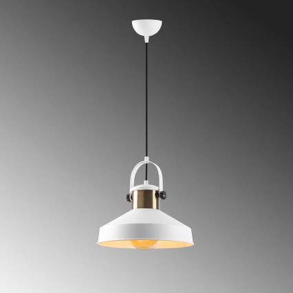 Hanglamp DODO 1xE27/40W/230V wit/brons