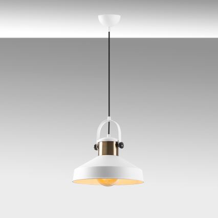 Hanglamp DODO 1xE27/40W/230V wit/brons