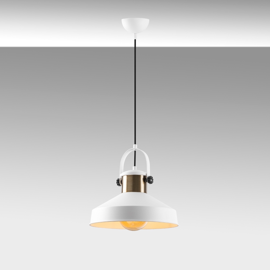 Hanglamp DODO 1xE27/40W/230V wit/brons
