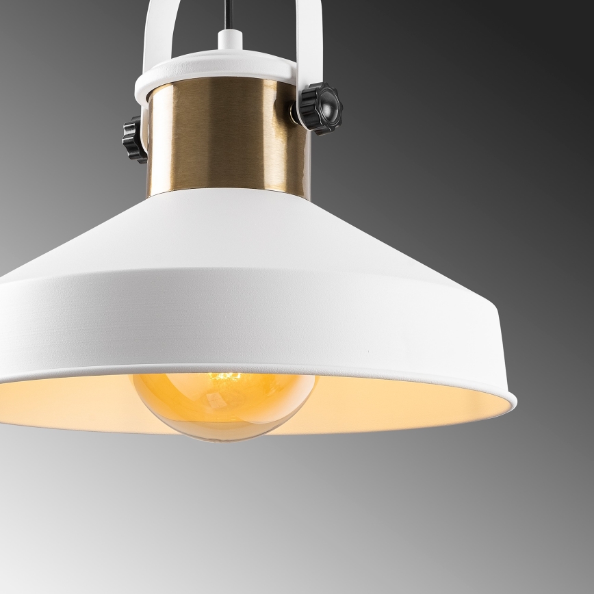Hanglamp DODO 1xE27/40W/230V wit/brons