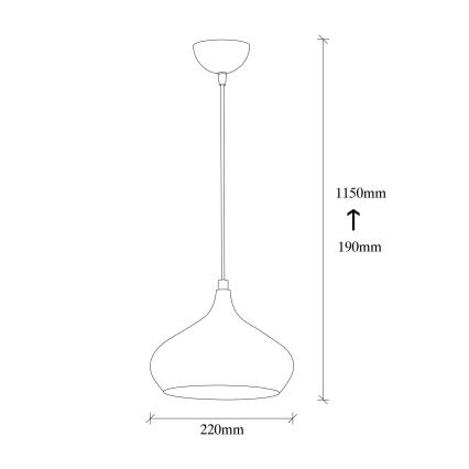 Hanglamp DODO 1xE27/40W/230V wit