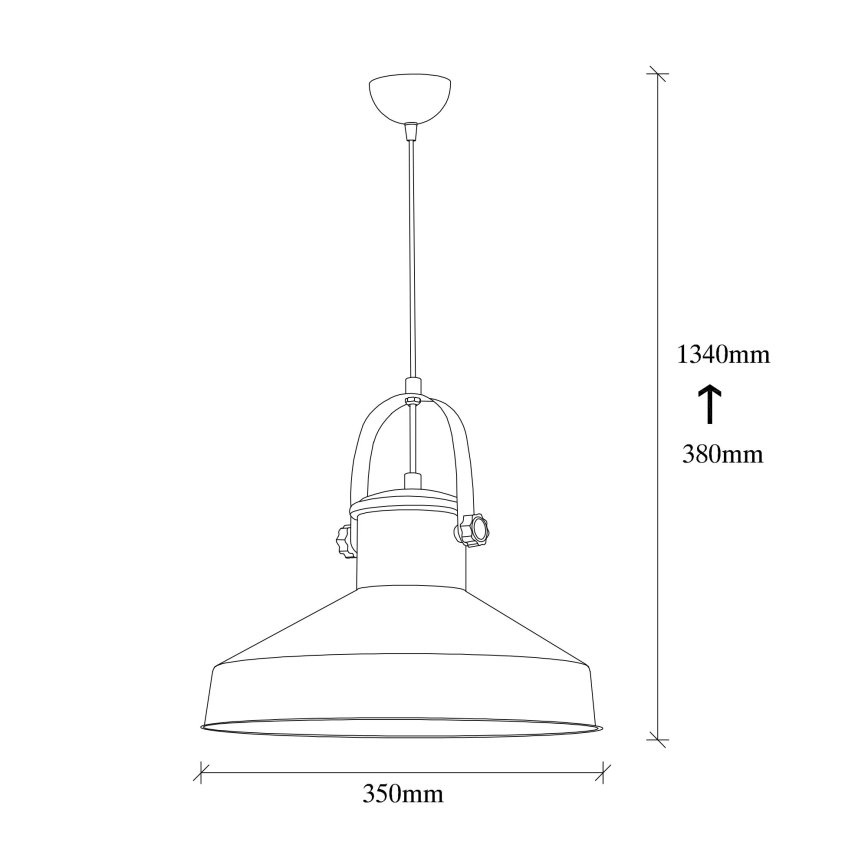 Hanglamp DODO 1xE27/40W/230V zwart/bronze