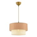 Hanglamp ECHO 1xE27/60W/230V bruin/crème