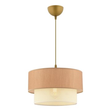 Hanglamp ECHO 1xE27/60W/230V bruin/crème