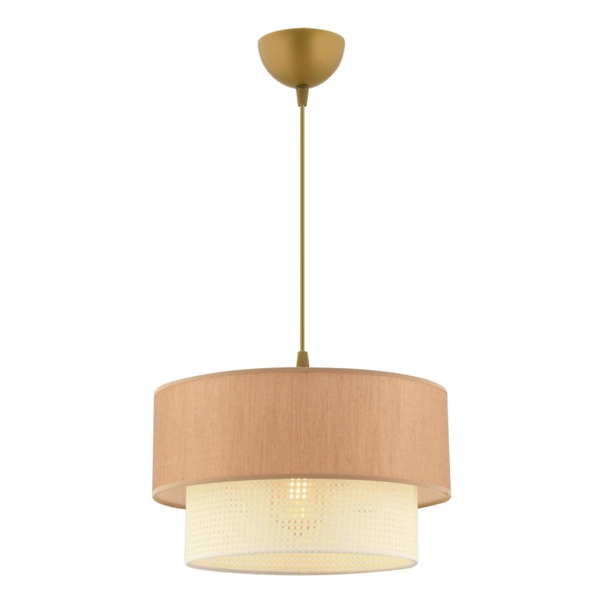 Hanglamp ECHO 1xE27/60W/230V bruin/crème