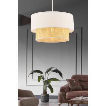 Hanglamp ECHO 1xE27/60W/230V crème/beige