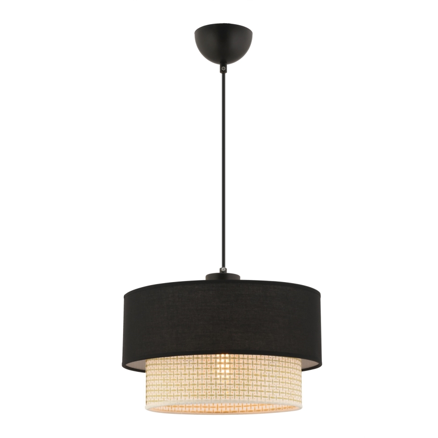 Hanglamp ECHO 1xE27/60W/230V zwart/crème