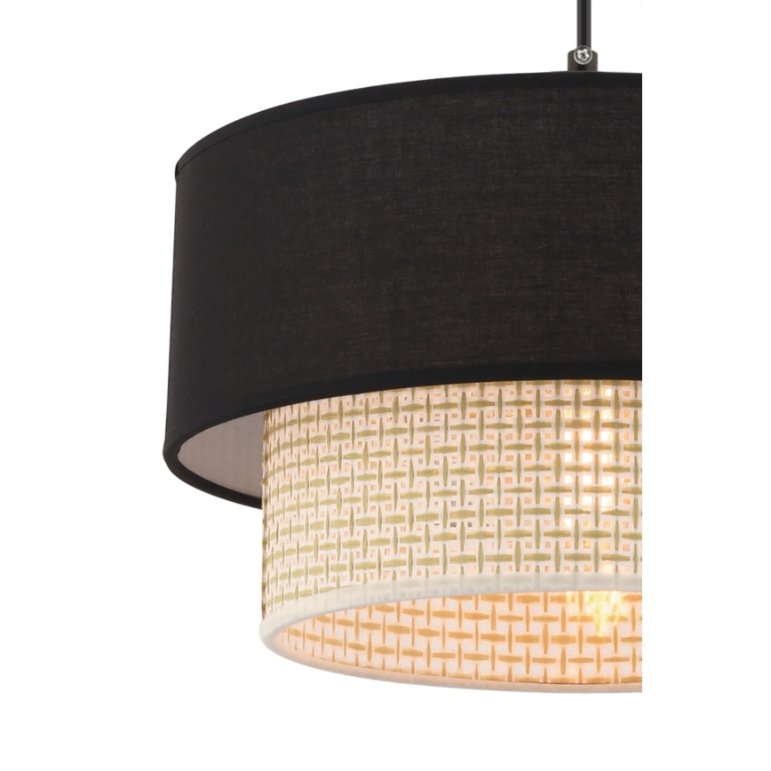 Hanglamp ECHO 1xE27/60W/230V zwart/crème