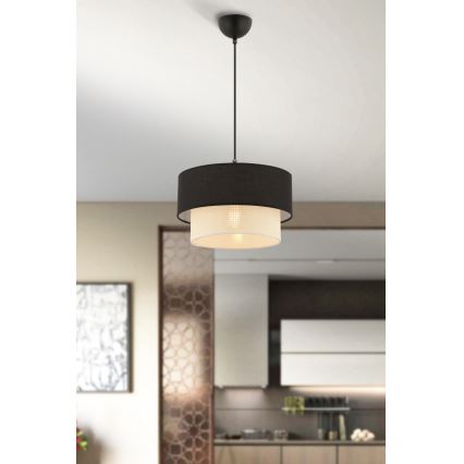 Hanglamp ECHO 1xE27/60W/230V zwart/roomkleur