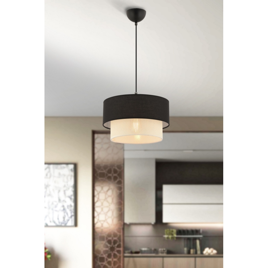 Hanglamp ECHO 1xE27/60W/230V zwart/roomkleur