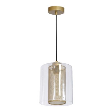 Hanglamp ELDA 1xE27/60W/230V gouden