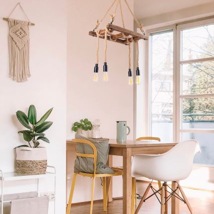 Hanglamp EREBOS 4xE27/40W/230V bruin